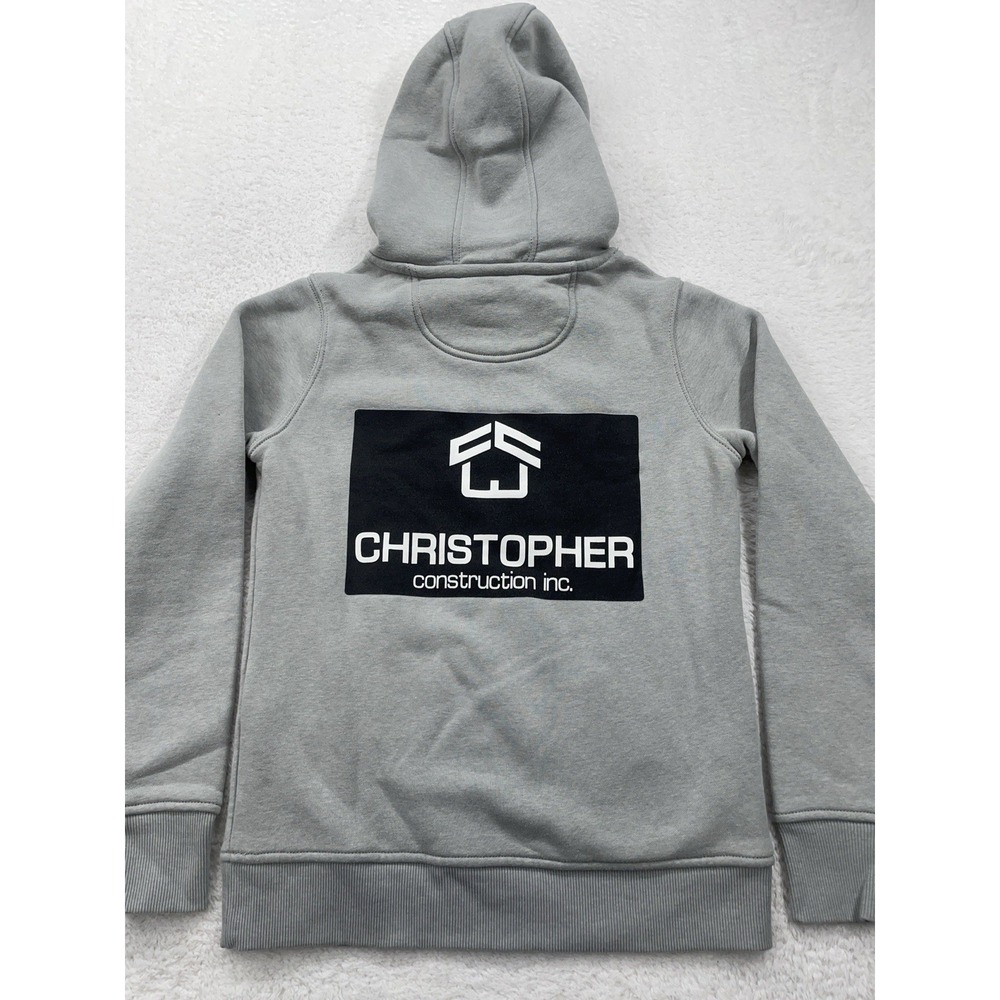 Carhartt Women's Relaxed Fit Mid Weight Logo Sleeve Hoodie Size XS (0-2) Gray - Picture 9 of 9